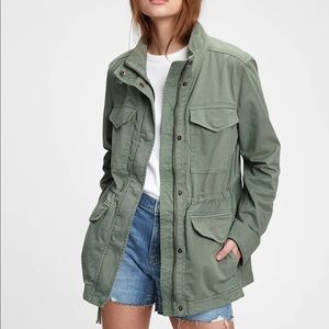 Gap Utility Jacket, small, dark olive green